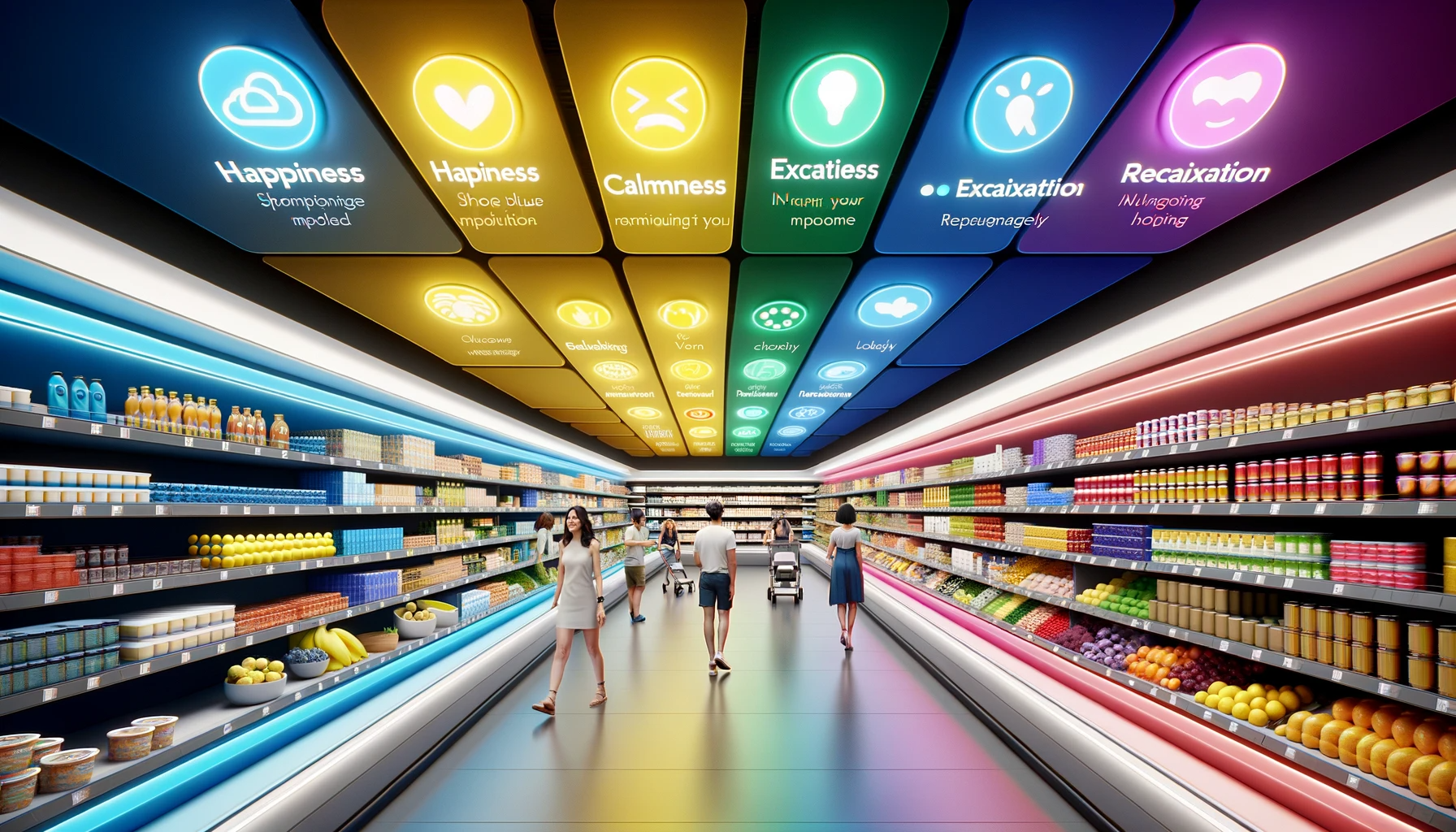 a shopping experience where each product is associated with a specific emotion